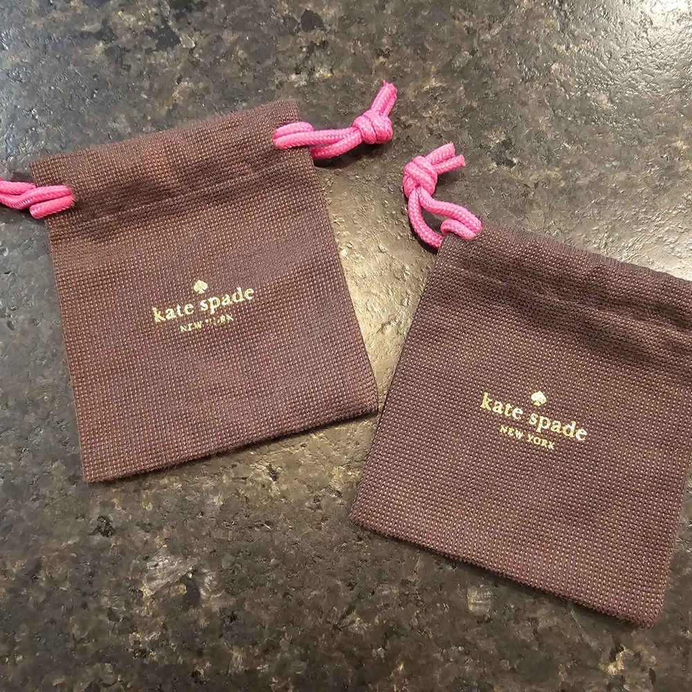 5 designer drawstring jewelry dustbags (Kate Spade, Michael Kors and Brighton) - Picture 8 of 10
